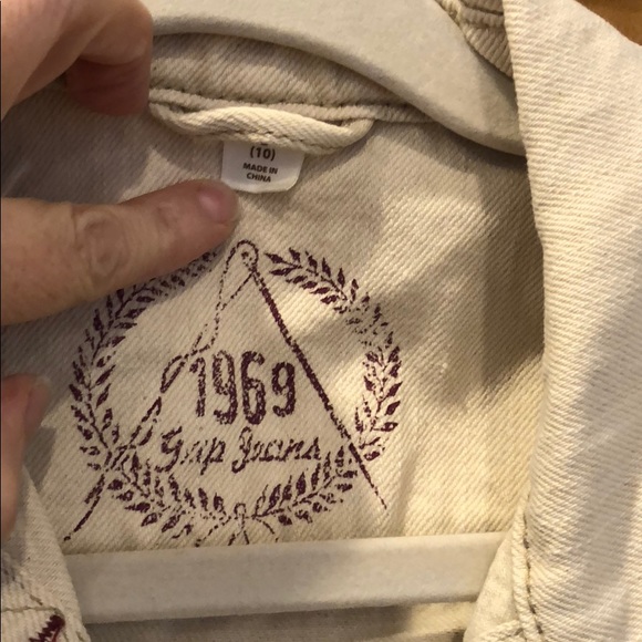 GAP girls 1969 denim jean Jacket size 10 Large - Picture 3 of 4